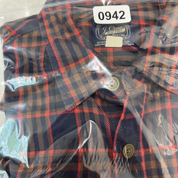 J Crew Shirt Mens Medium New York Plaid Sportsman Button-Front Long-Sleeve - Picture 8 of 9